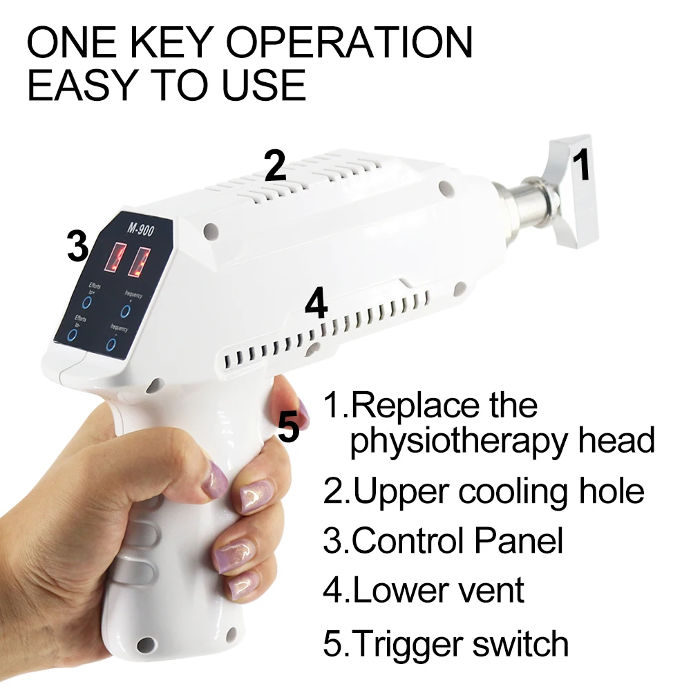 900N Electric Correction Gun Massage Spinal Adjustable Instrument Impulse Spine Cervical Massager Chiropractic Adjusting Tools