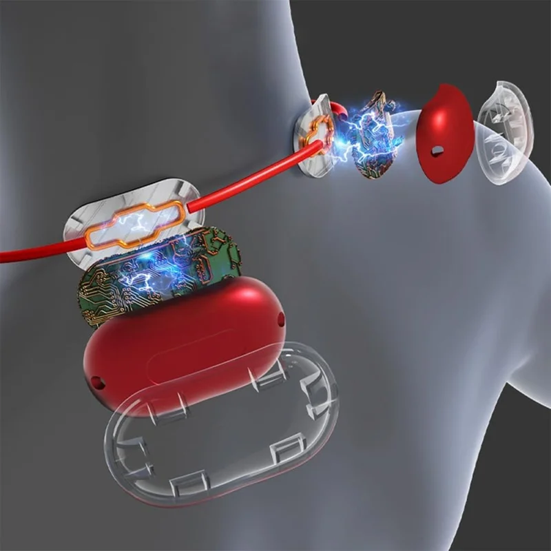 Masajeador colgante de compresión caliente, mini masajeador de cuello con collar, potente masajeador de cuello, masajeador de pulso eléctrico, collar estético elegante