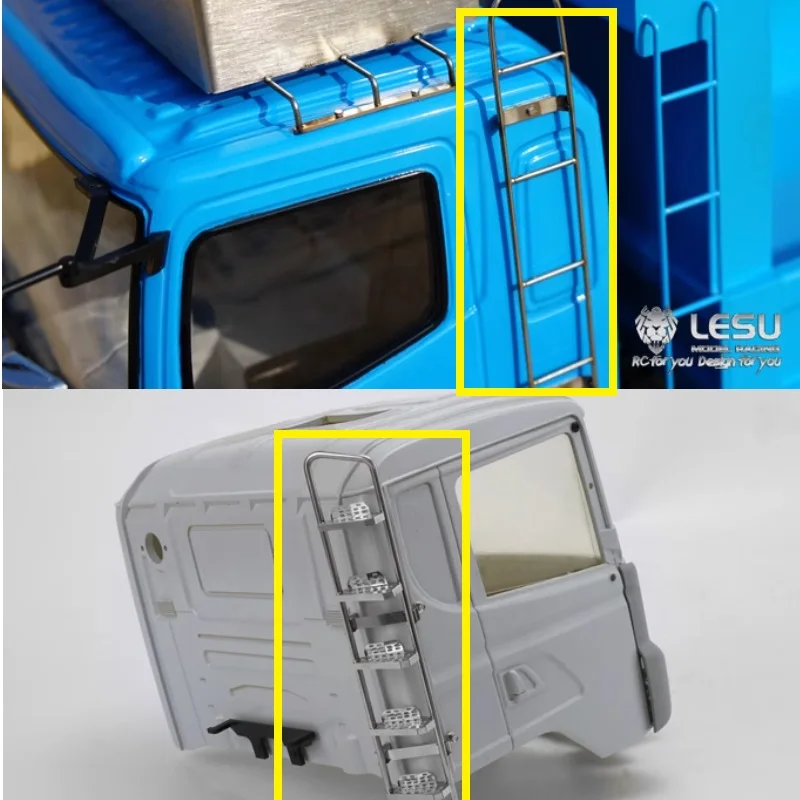 

1/14 Metal Ladder for 1/14 LESU HINO700 DIY Tamiya RC Tractor Truck Model Car Dumper