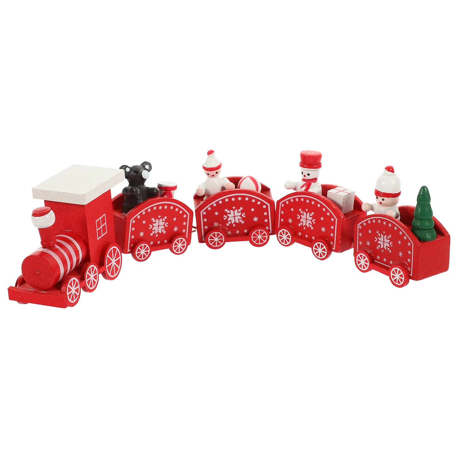 

Wooden Train Photo Props Sections 26 3x6 8x2 8cm Christmas Train Red Christmas Gift nament Home Decor Festive Props