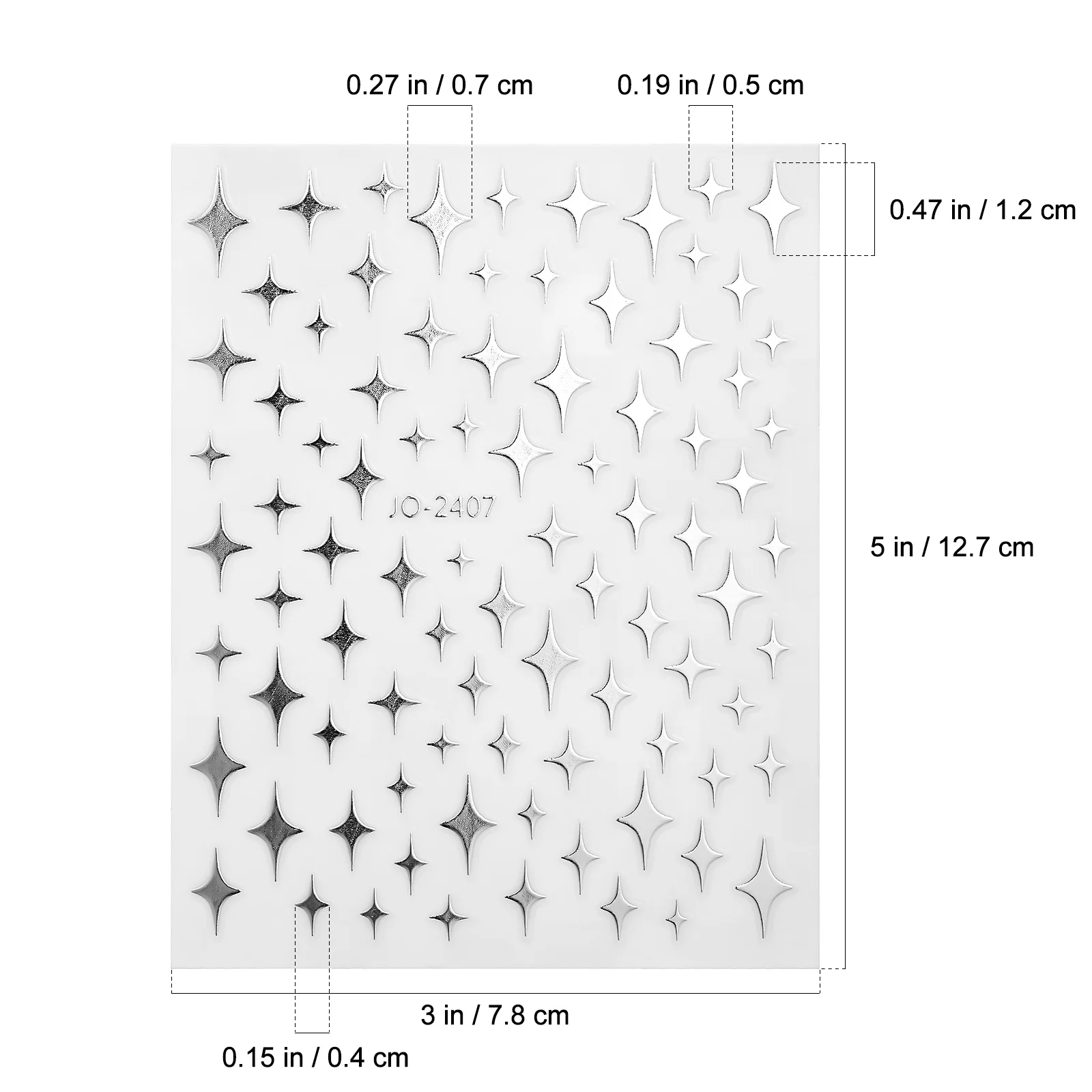 Autocollants pour ongles étoile argentée, décalcomanies scintillantes en forme de cœur pour manucure de noël, décoration Nail Art, petite pointe française, breloque