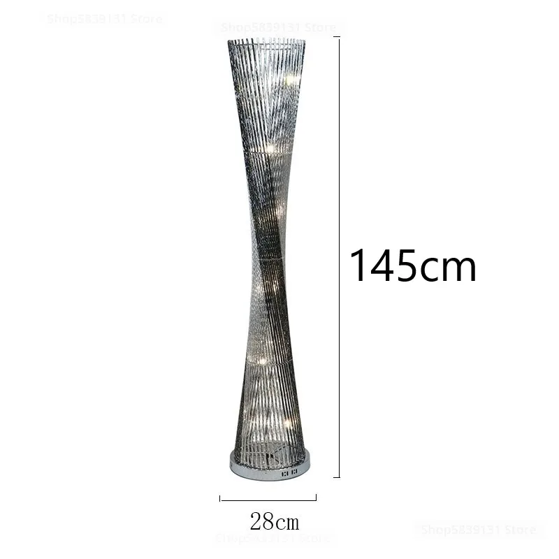 Modern Led Standing Lamp Aluminum Tower Floor Lamps for Living Room Light Stand Foyer Home Decorative Floor Lights AC90-26V Lamp