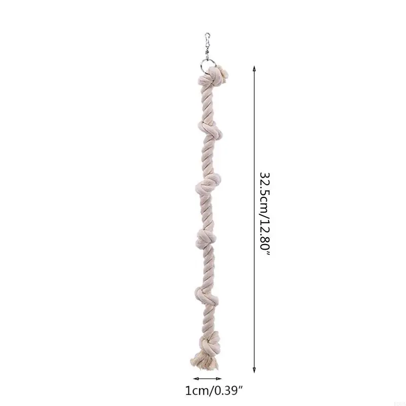 E06A Bird Rope Chew Toy Cotton Rope Swing Cage Hanging Climbing for Small Cockatoos Green Cheek Conure Mini Macaws