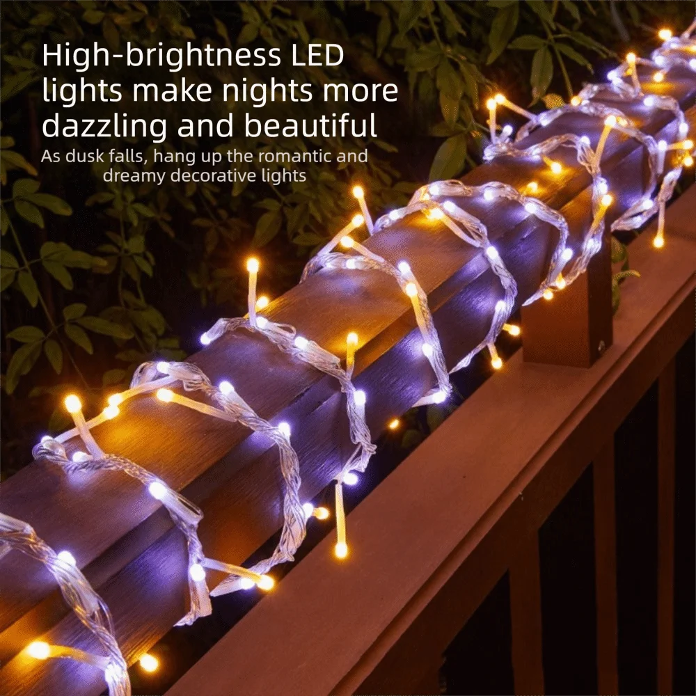 Horse Style Water Running LED Light Strings Outdoor Use Waterfall Effect Lights Whip Design Fairy Lights Party Lighting
