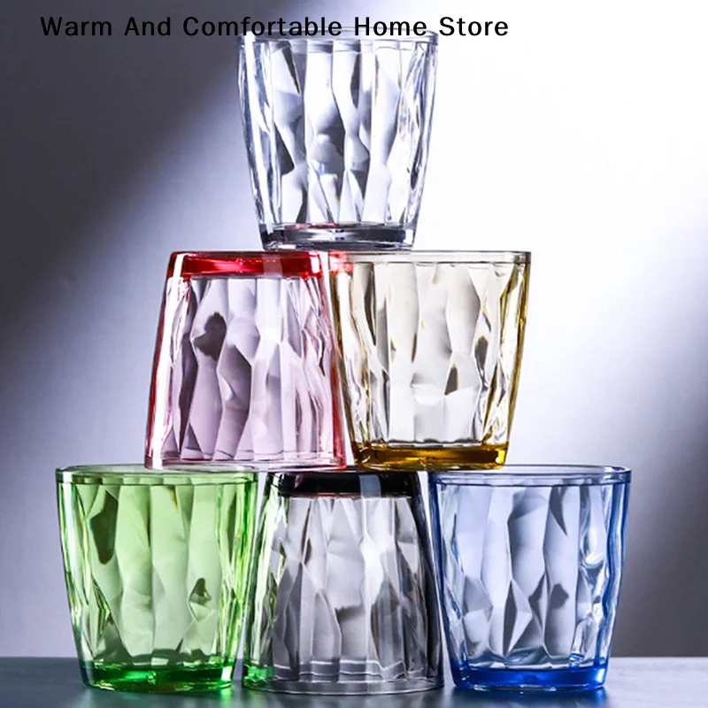 【SE】Acrylic Drinking Glasses Shatterproof Water Tumblers Unbreakable Reusable Beer Champagne Cup Dishwasher Safe For Party