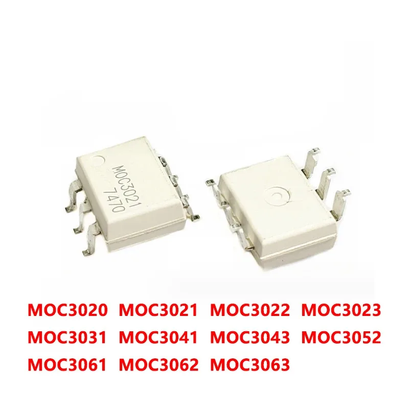 10 unids/lote SOP-6 SOP MOC3020 MOC3021 MOC3022 MOC3023 MOC3041 MOC3043 MOC3052 MOC3062 MOC3063 MOC3031 optoacoplador