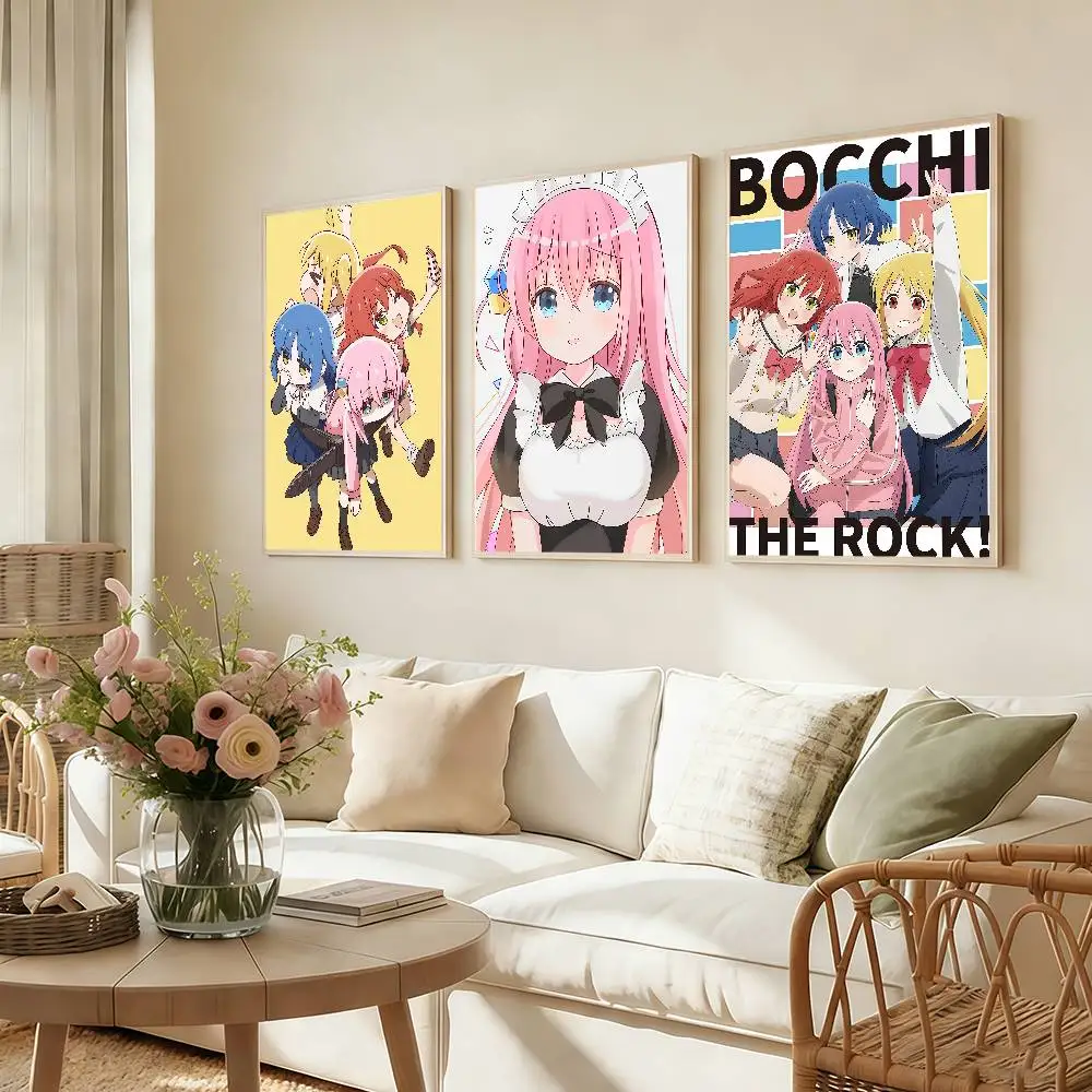 B-BocchiS The Rock BLBL Poster Stickers Art Print Retro Vintage Wall Decor HD Living Room Home Office Gift Occasion