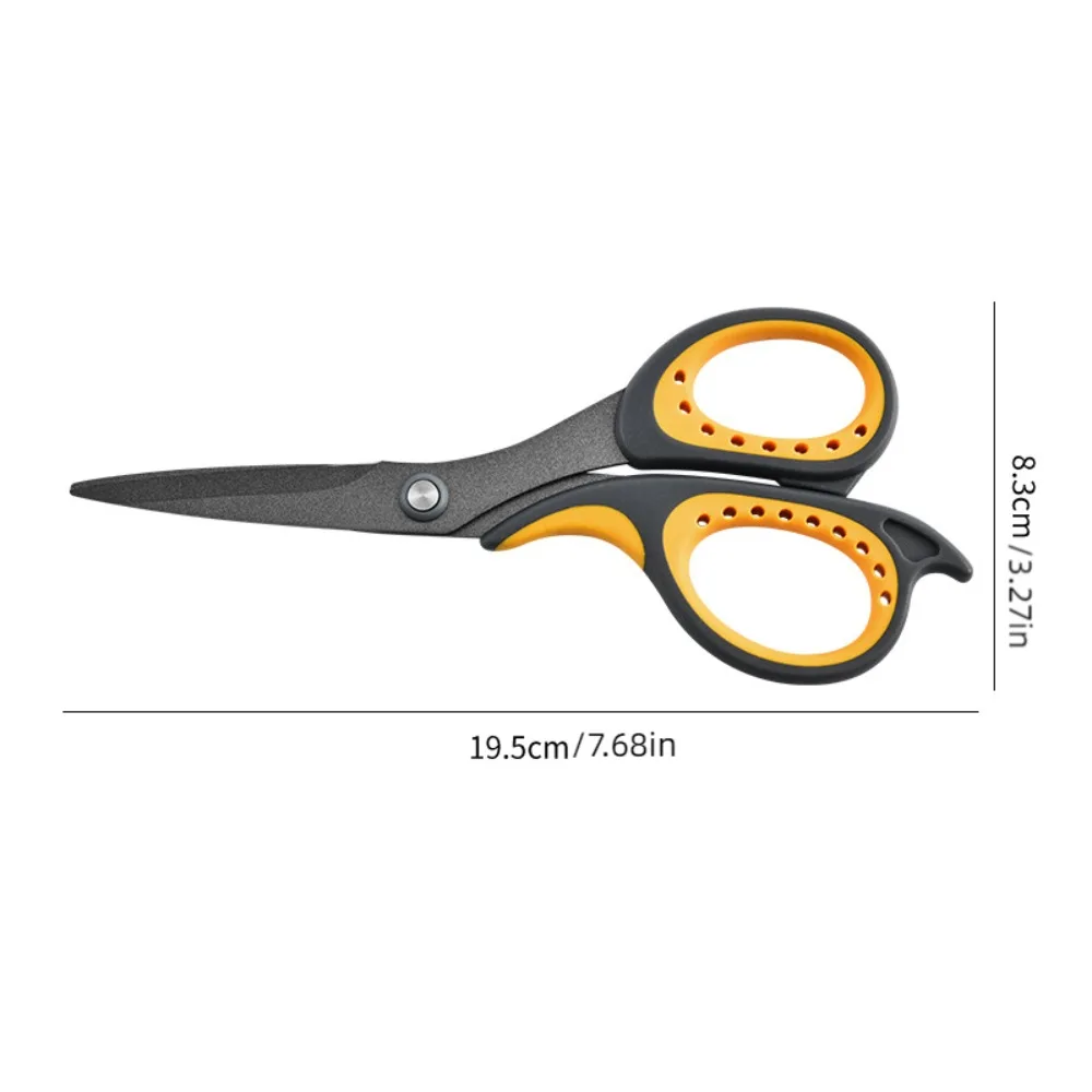 Durable Anti Stick Home Scissor Stainless Steel Anti Rust Office Scissors PTFE Coated Large Tailor's Scissors Handmade Tools