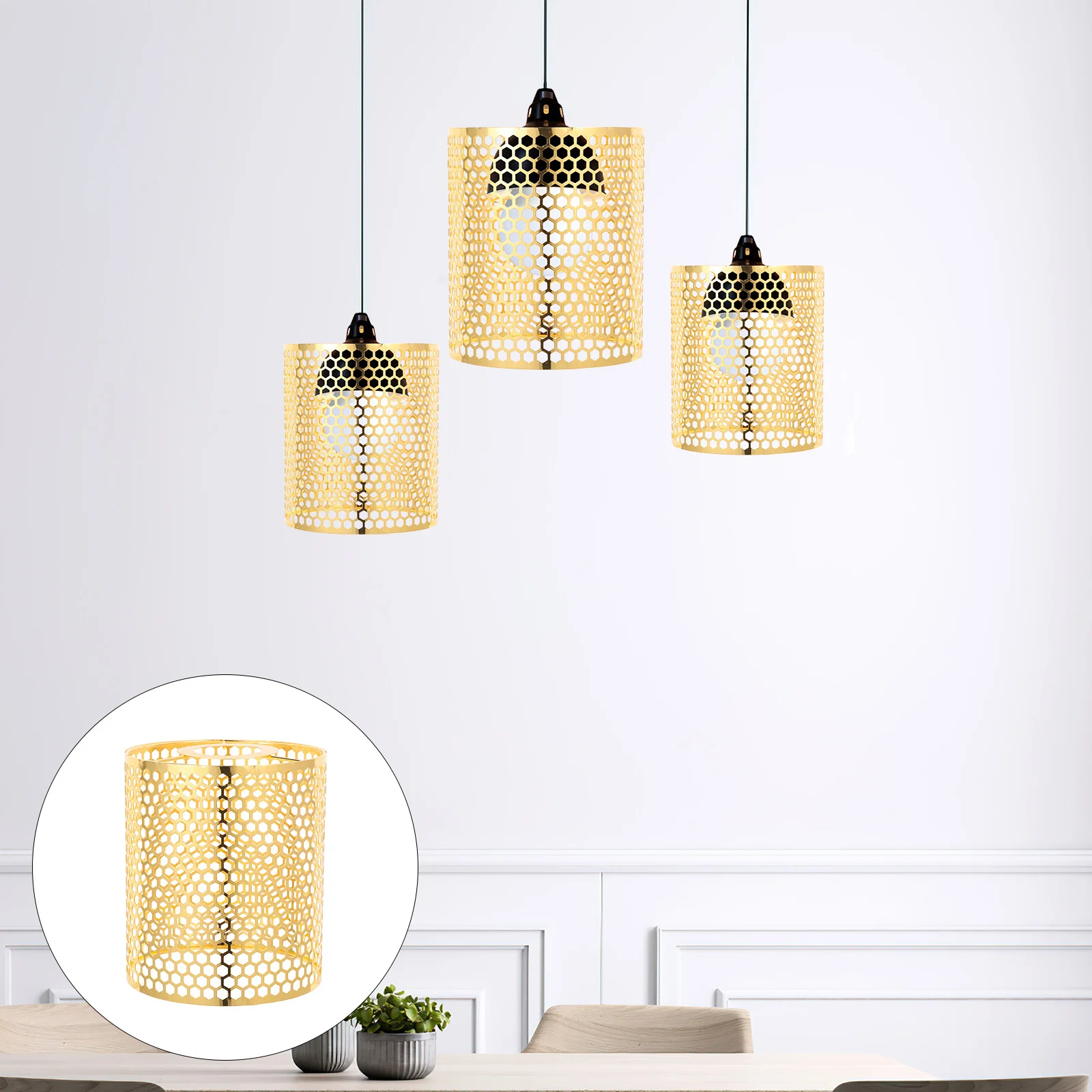 

Iron Pendant Lamp Shade Hollow Design Modern Minimalist For Restaurant Bar Hallway Lighting Decoration Lamp Shades