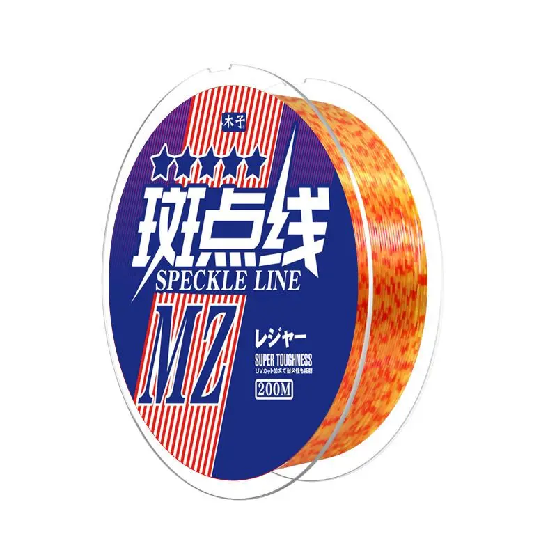 200M Orange Japanese Big Spot Wear resistant Super Strong  Fishing Line Fishing Tool Crucian Carp Fishing Line