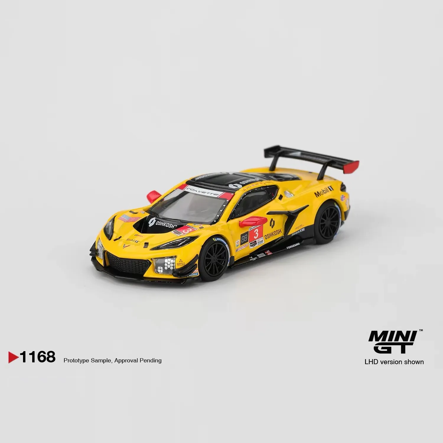 MINIGT 1:64 Chevrolet Corvette Z06 GT3.R # Coleção de 3 Modelos de Carros de Corrida Corvette em Liga Fundida, Presente em Estoque