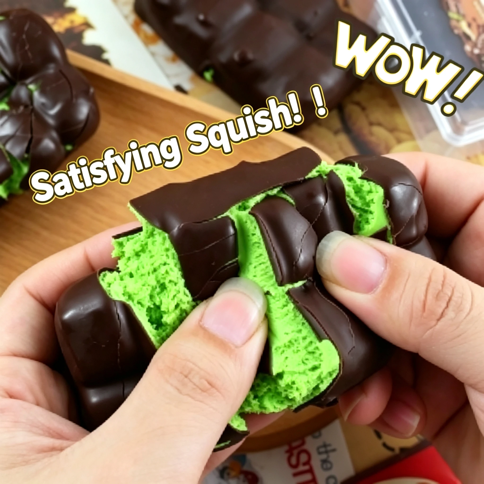 New Crispy Chocolate Squeezing Le Ga Bang Crispy Simulation Chocolate Ventilatory and Stress Relieving Toy