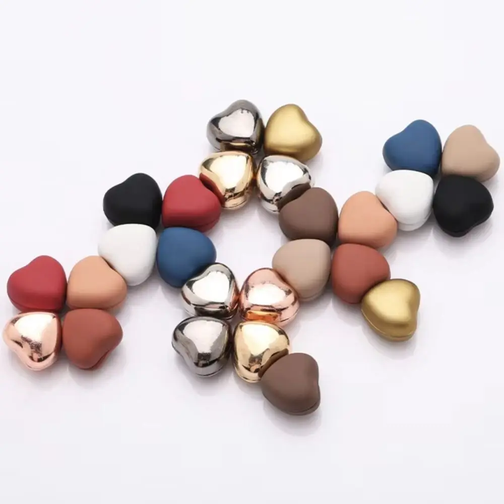 Super Strong Magnetic Magnetic Scarf Brooch Multi-Color Detachable No Hole Pins Hijab Clip Luxury Brooches Heart-Shaped