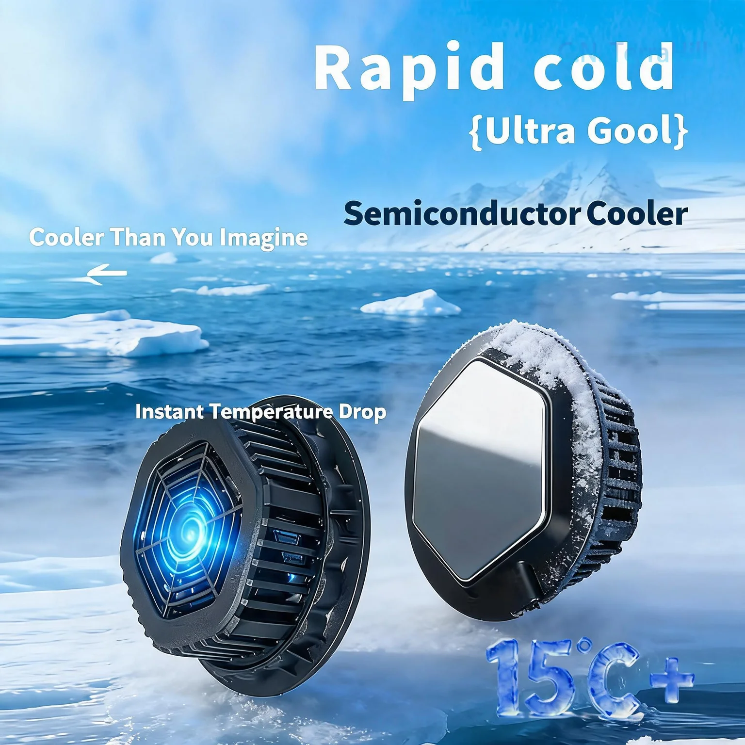 Portable Air Conditioner Vest Cooling Device with 2 Cooling Pads, Semiconductor Cooling Heating System for Outdoor Work