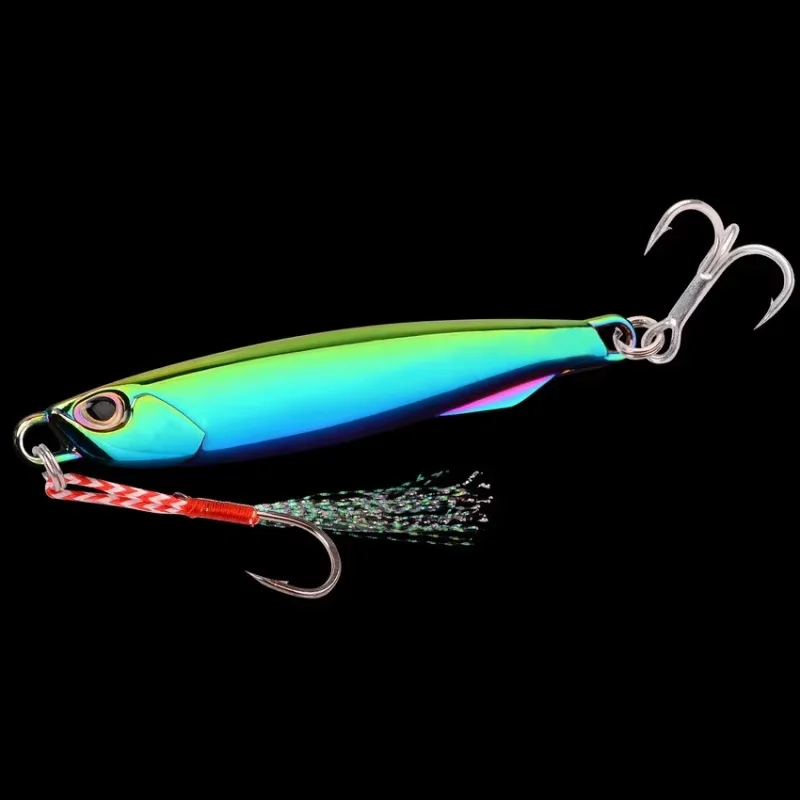 1 قطعة 40 جرام لوحة من الحديد الصيد إغراء الملونة الطعم الثابت البحر باس الاصطناعي إغراء معدات صيد الأسماك المعدنية #1