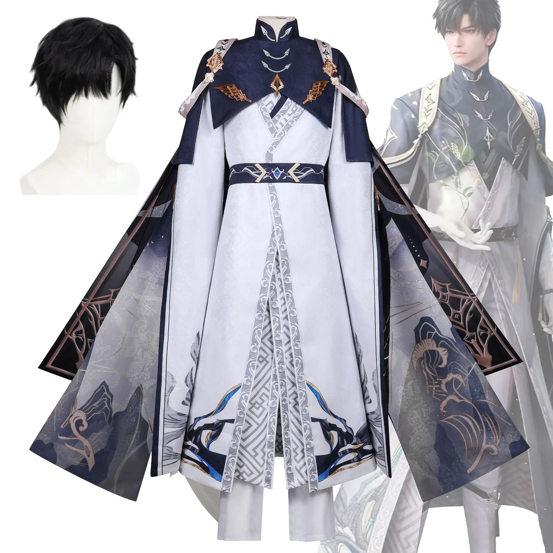

Zayne Cosplay Game Love and Deepspace Costume Wig Halloween Anime Zaynie Clothes Uniform
