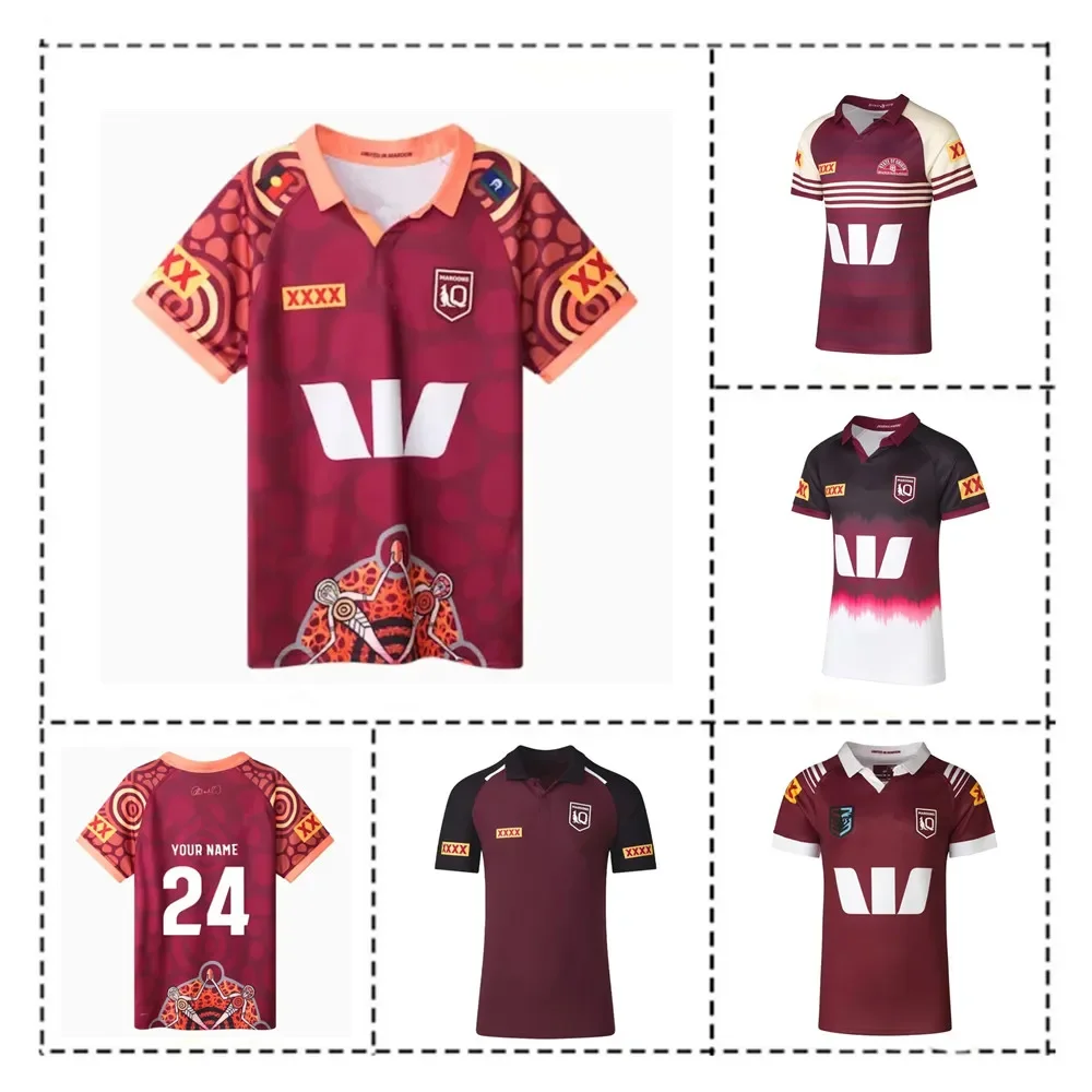 

2024 QLD Maroons Mens Indigenous Rugby Jersey 2024/25 QUEENSLAND MAROONS HOME ANZAC CAPTAIN'S TRAINING JERSEY size S--5XL