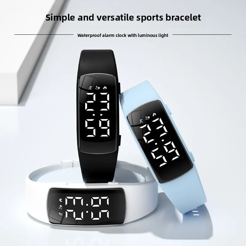 

Smart Bracelet LED Digital Waterproof Smart Clock Smartband With running pedometer Monitor Smart Band Vibration Alarm Reminder