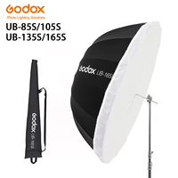 Godox Umbrella UB-85S 105S 135S 165S 85CM 105CM 130CM 165cm Black Silver Soft Light Reflective Softbox with Diffuser Cover Cloth