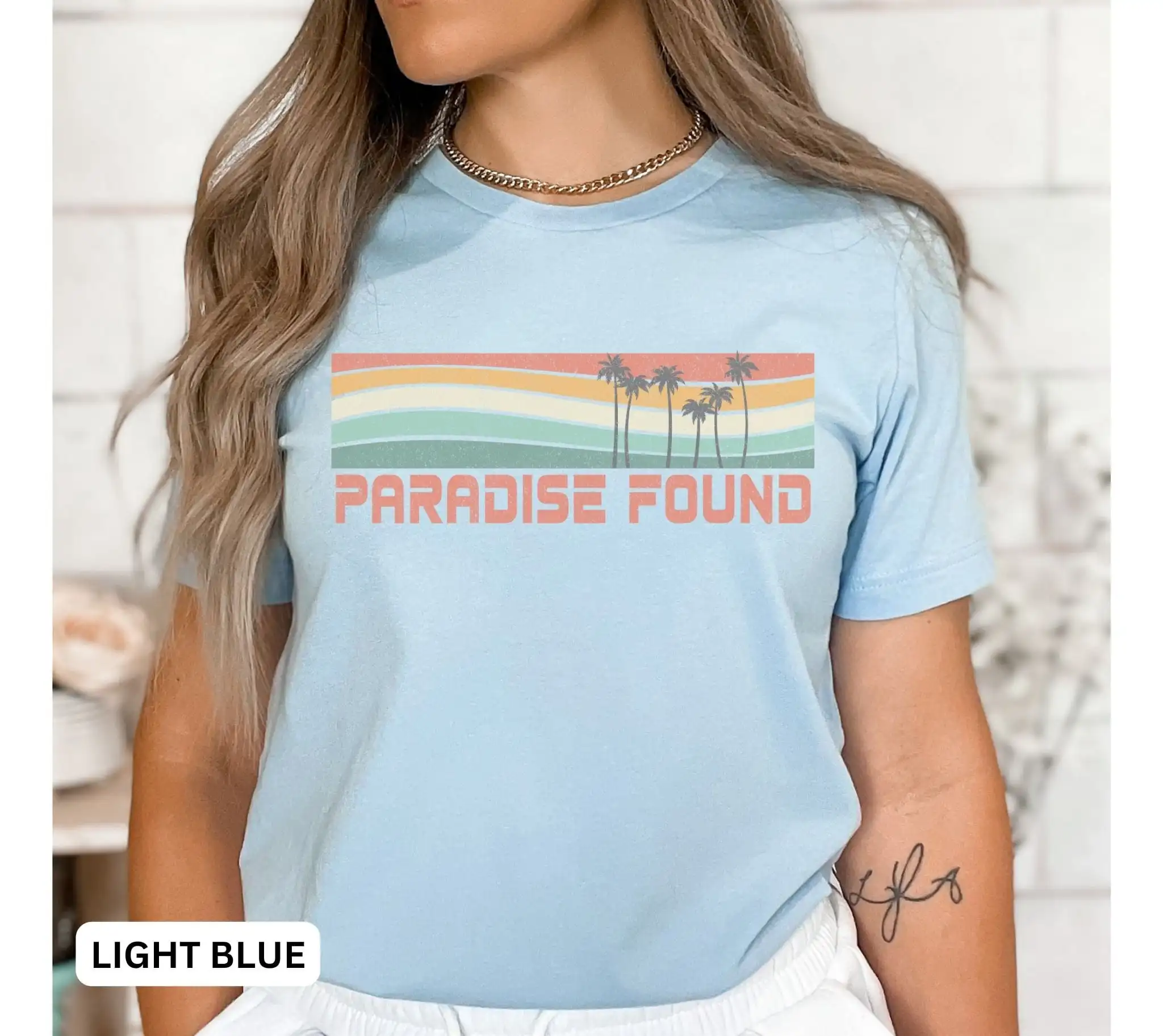 Paradise Found Surf T Shirt Vacation Ocean Beach Trip Cruise Salt Water Island Vibes