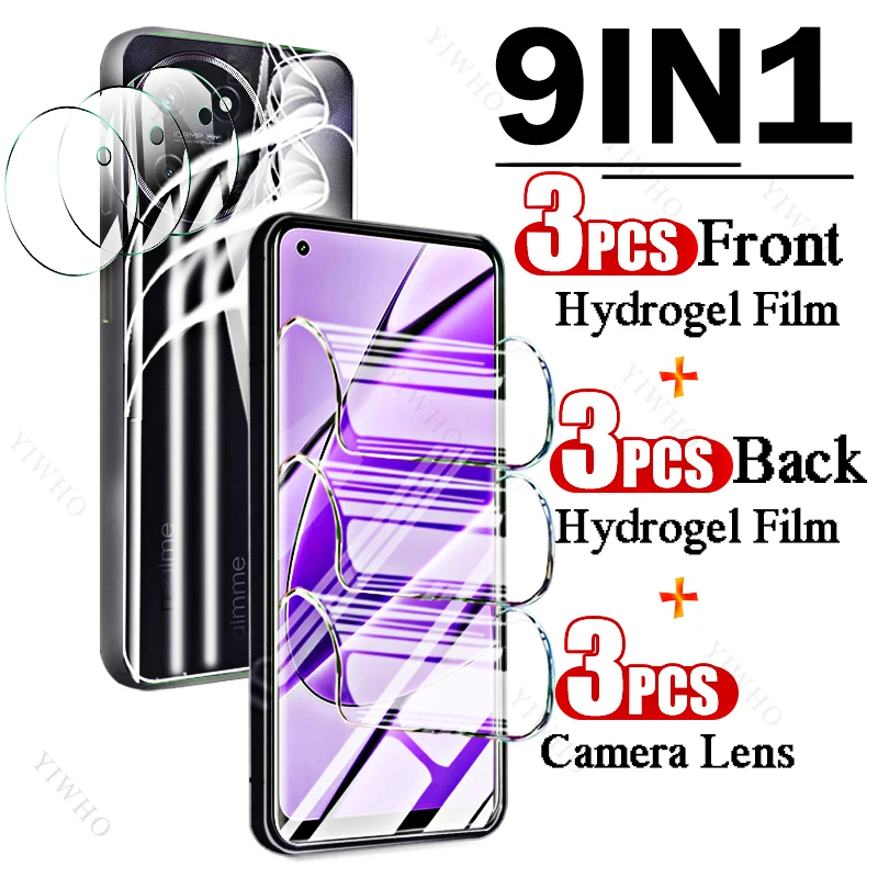 9in1 Full Covers Front Back Safety Hydrogel Film for Realme 11 4G 6.4