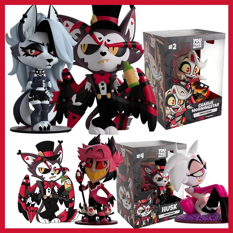 Подлинная 13,4 см ПВХ Youtooz Hazbin Hotel Alastor Game Фигурка Коллекционная модель Украшения Гаражный комплект Кукла Игрушки Подарок