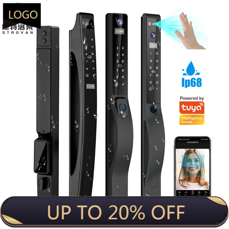 STLF Tuya Smart Digital Fingerprint Lock Serratura biometrica automatica Rfid Ic Card Wifi App Combinazione Serratura di sicurezza domestica