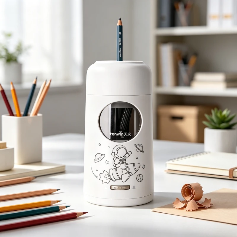 Automatic Pencil Sharpener 7-11.5mm Large Diameter Type C Rechargeable for Standard Jumbo Triangle Pencils School Use 자동 연필깎이