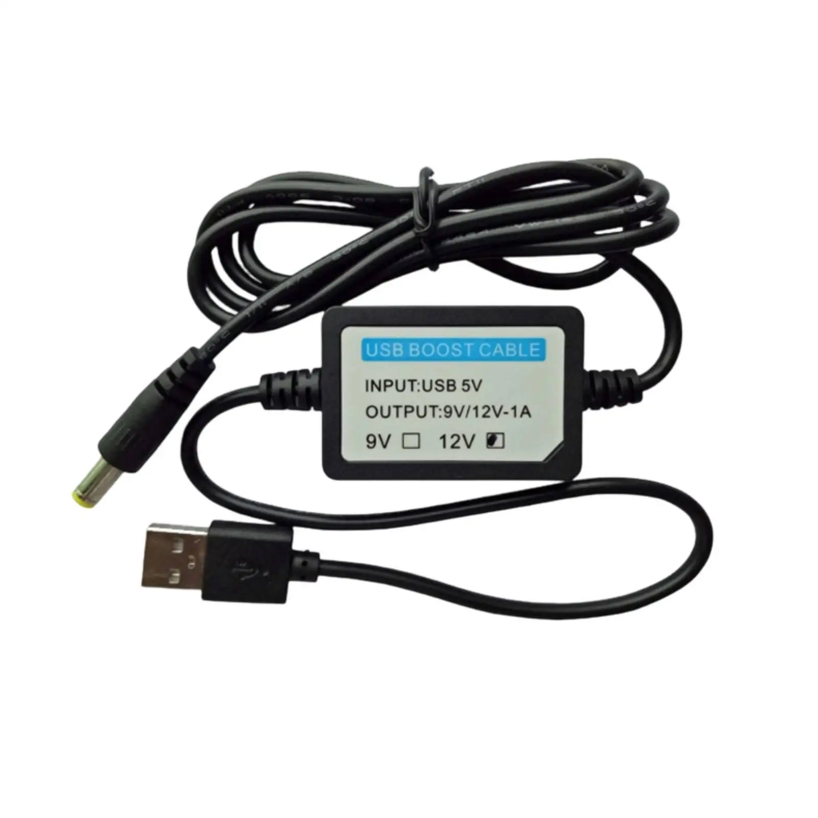 5V to 9V/12V Boost Cable Smart IC Chip USB to DC Power Cable Multiple Defenses