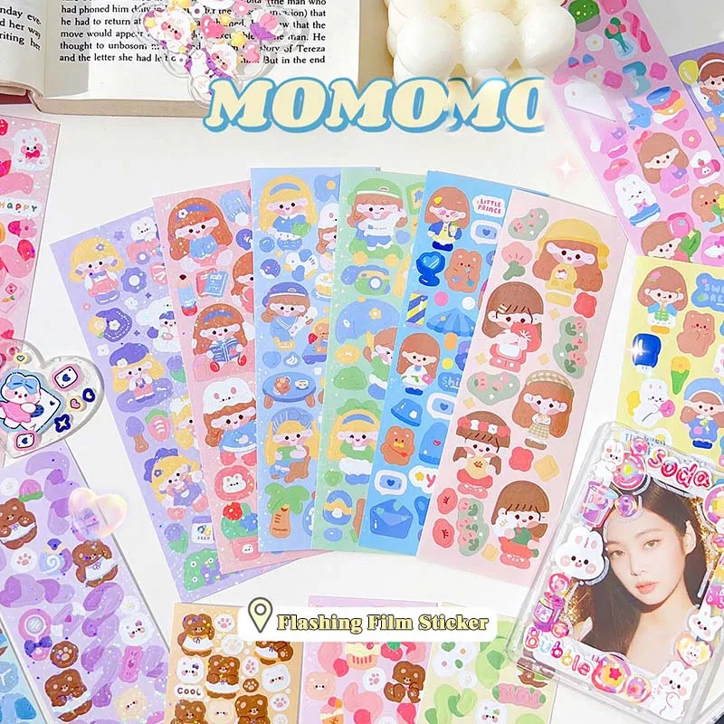 Goo Card Stickers Set For Kids Kpop Pretty Aesthetic Cute DIY Material Tool Decor Stationery Scrapbooking Stationery Gift Bts