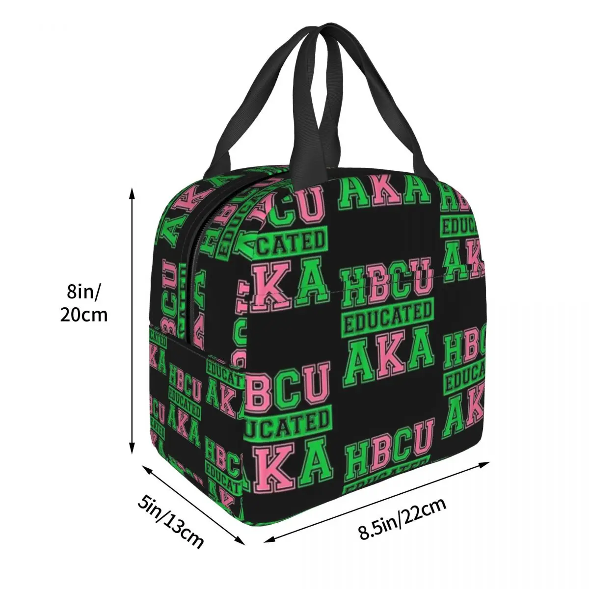 HBCU Grad AKA Sorority Paraphernalia, HBCU Educated AKA Lunch Bags Insulated Bento Box Lunch Tote Picnic Bags Thermal Bag