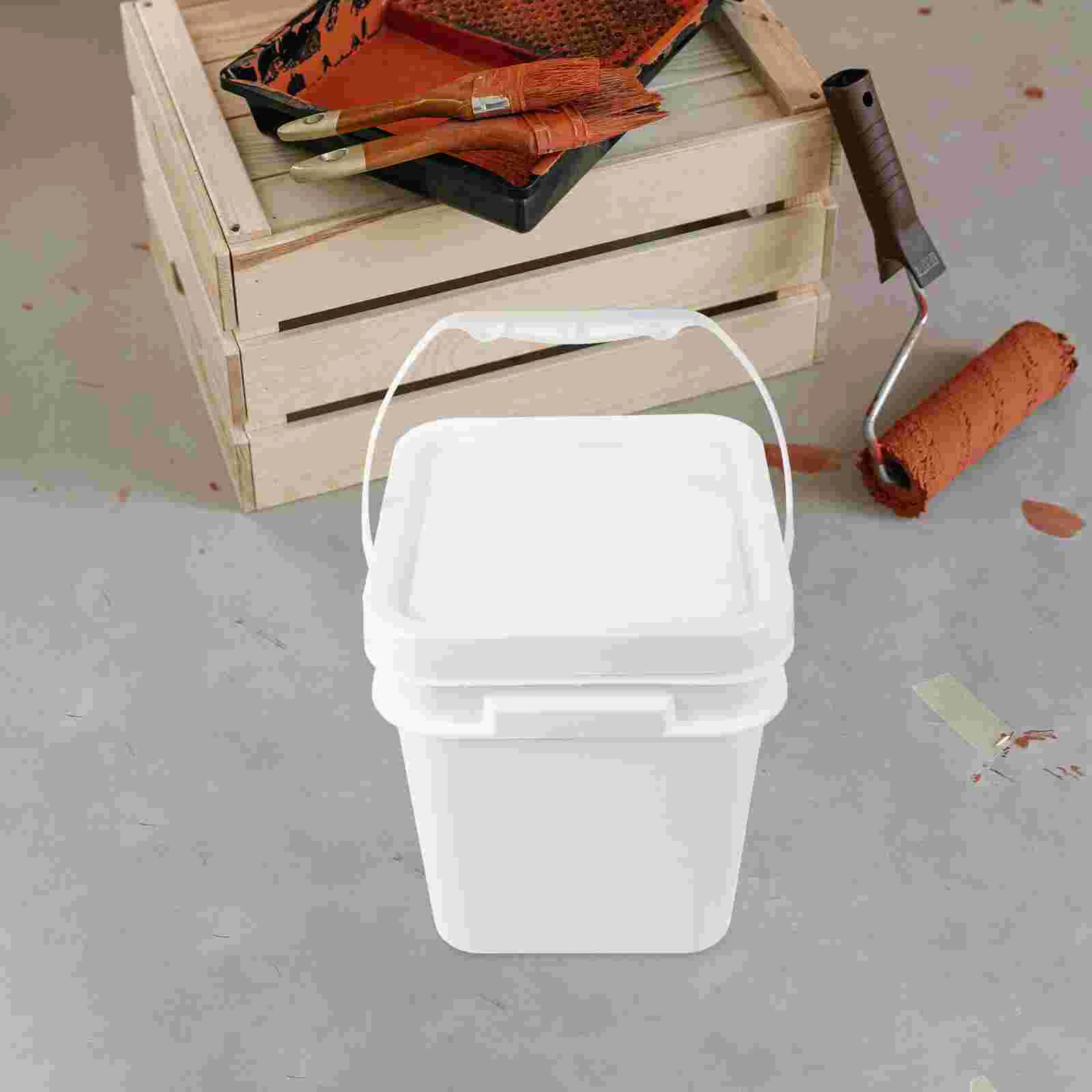 10 Liter Paint Chemical Barrel Pail with Lid Trash Can Round Bucket Food Containers Lids Favor