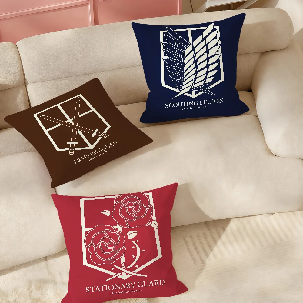 ปลอกหมอนอนิเมะ A-Attack On Titan ลายลีวาย แอคเคอร์แมน เหมาะสำหรับตกแต่งห้องพัก รถยนต์ สำนักงาน และบ้าน