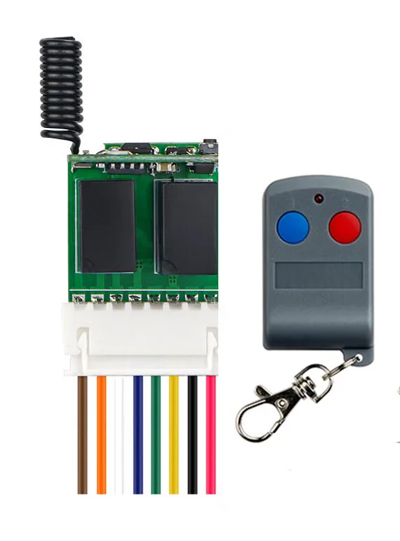 Micro Relay Remote Switch 4.2V 4.5V 5V 6V 7.4V 8V 9V 12V 2CH 2A NO COM NC Contact Switching Wireless Switch Momentary Latche