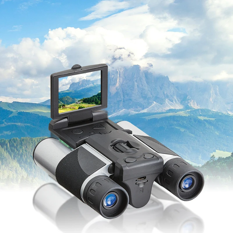 10x25 HD Binoculars With Screen IPX4 Waterproof Video Recording Telescope For Mountain Climbing Travel Sports Competitions