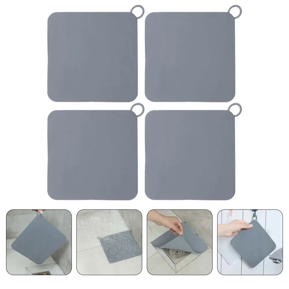 4Pcs Silicone Drain Cover Set Simple Creative Workmanship Floor Drain Cover for Bathroom Kitchen Bathtub Sink Anti-Blockage