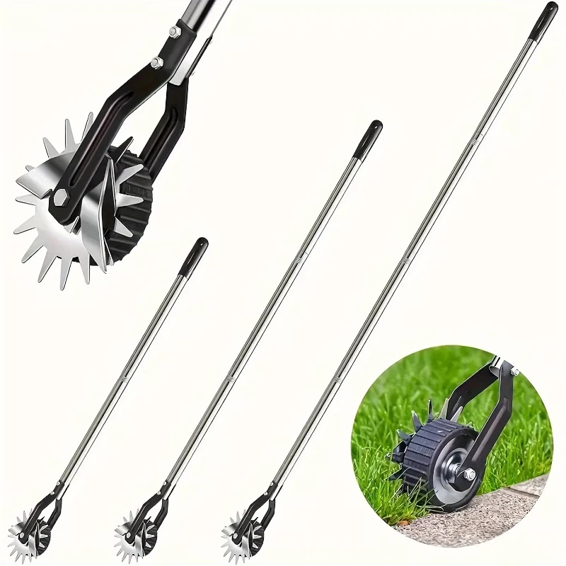 

Adjustable 1-piece stainless steel manual lawn mower Durable 4-section with self-grinding blade for garden hand tools