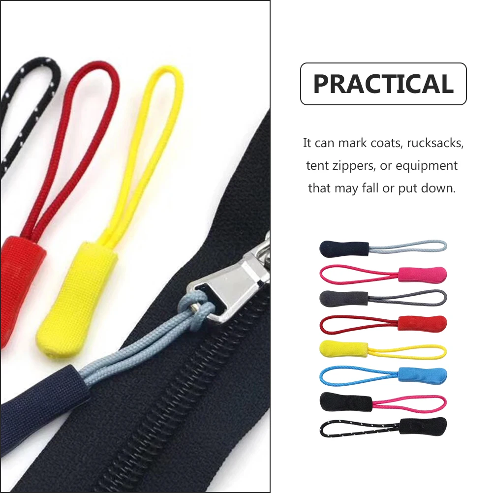 

100pcs Zipper Extenders Premium Durable Non-Skid For Coat Bag Luggage Pants Diy Pull Tabs Clothing Craft Sewing Accessories