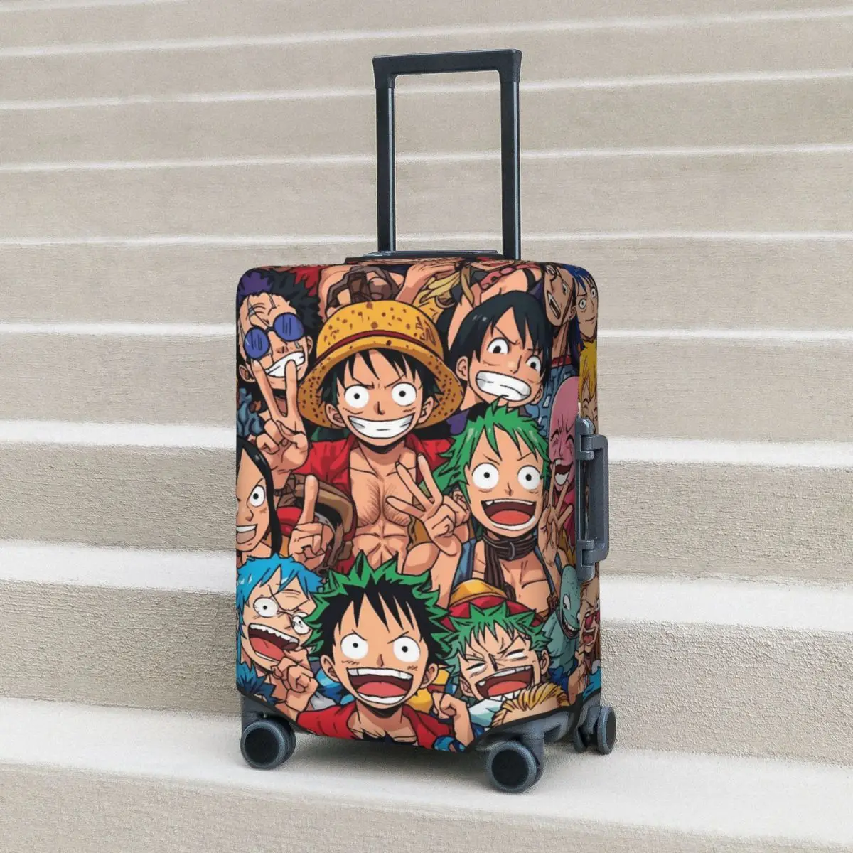 

Mixed Character Full Team One Piece Suitcase Cover Vacation Fun Luggage Accesories Cruise Trip Protection
