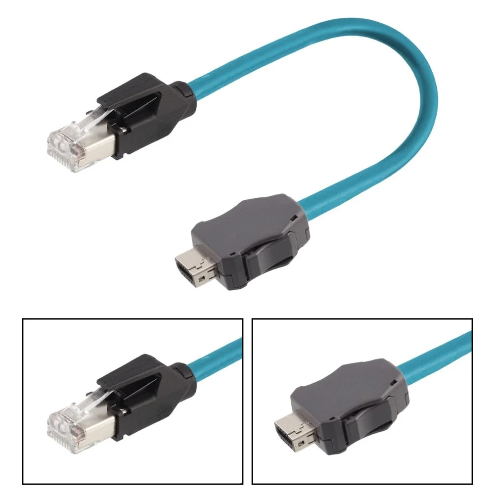 1 Meter For RJ45 Straight Male to IX Male Cable Cat6A Rated for Industrial Network Infrastructure and Device Interconnection