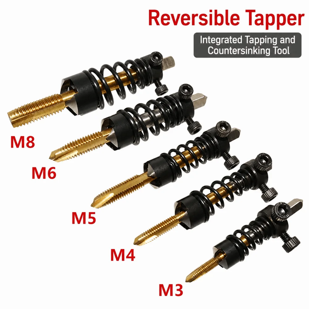 Machine Use Chamfer Drill Bit Straight Flute Integrate Cut Frame Chamfer Tool Chamfer Thread Combine Front Tip Body