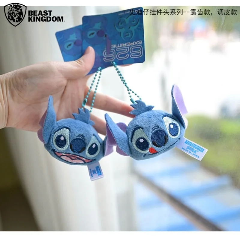 BEAST KINGDOM 5cm Stitch portachiavi borsa ciondolo Anime peluche zaino carino decorazione accessori per cartoni animati regali per bambini adulti