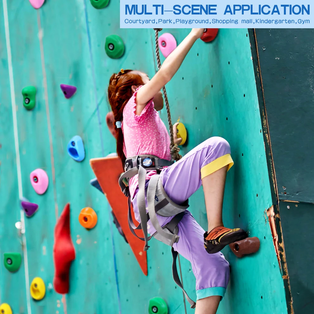 Rock Climbing Holds Multi Size for Kids Adult Wall Grips for Indoor and Outdoor Playground Play Set No Screw