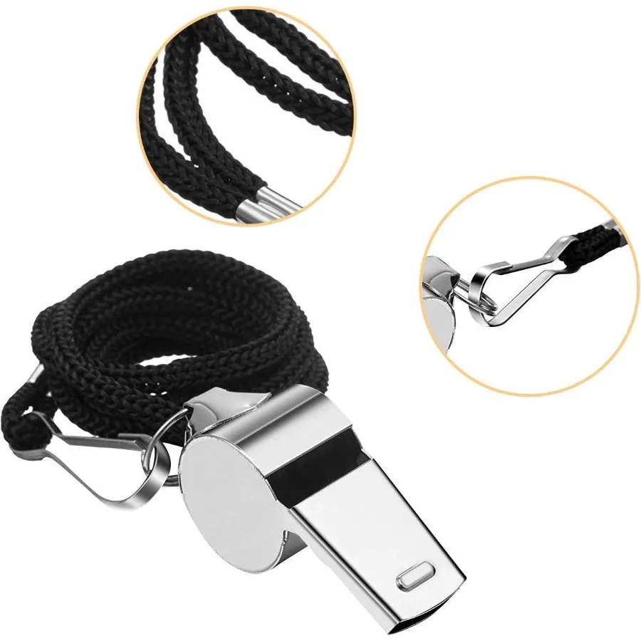 28 حزمة صافرة مدرب مع الحبل صفارات رياضية بصوت عال هش صافرة للمدربين الحكم التدريب صالات رياضية Emergenc #3