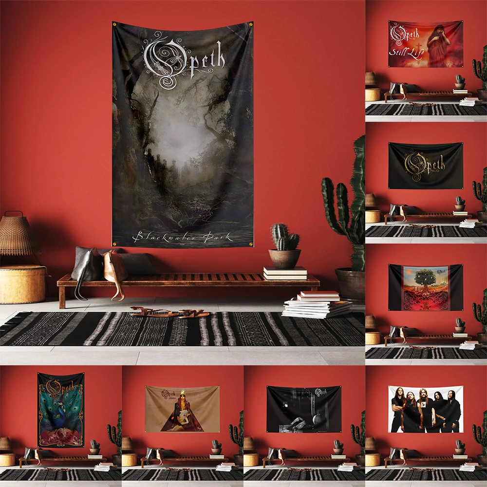 

90X150 3x5 FT o-Opeths Heavy Rock Band Flag Polyester digital printing banner living room decoration art outdoor tapestry garage