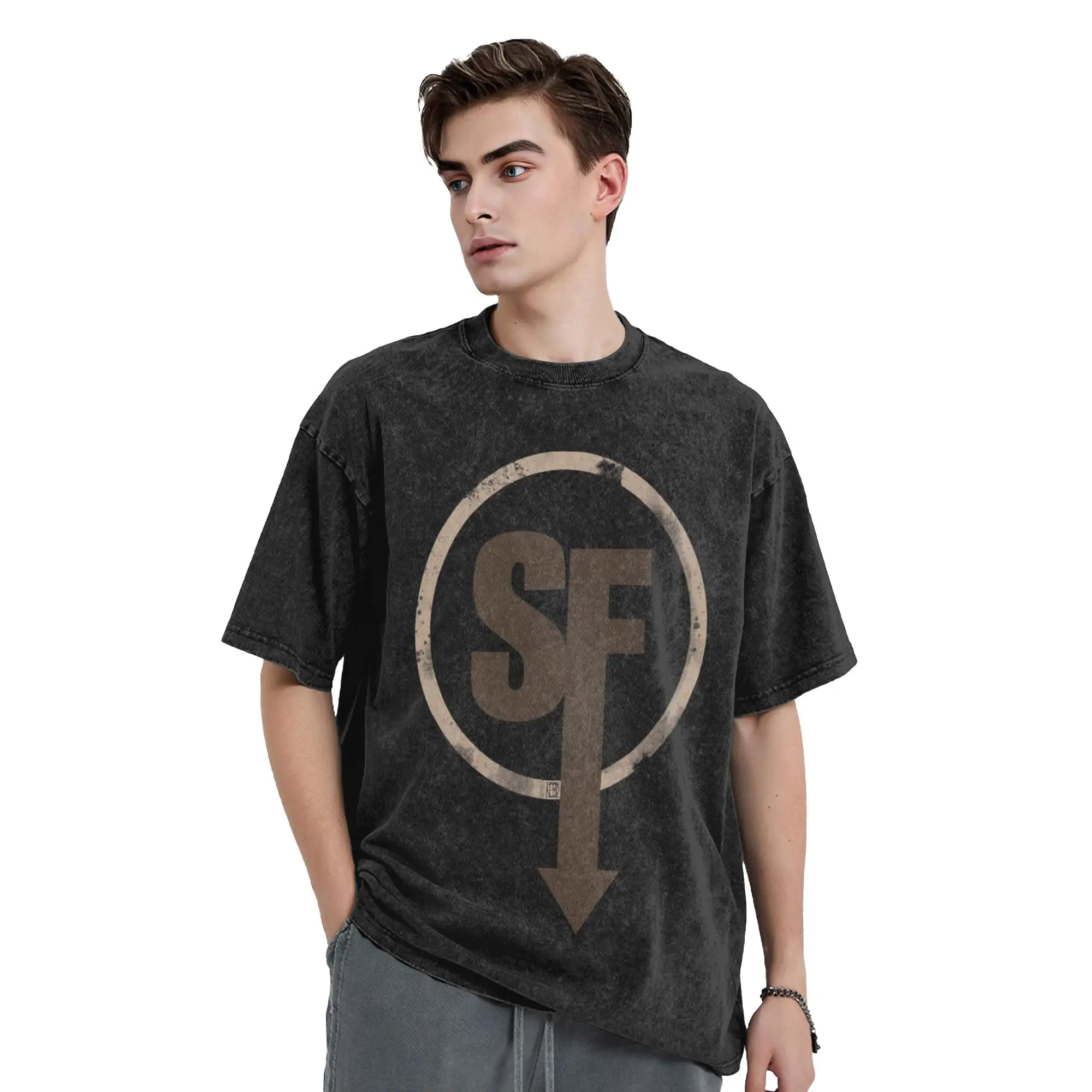Washed T Shirt Sanity Fall Sally Face Hip Hop Vintage T-Shirt Harajuku  Streetwear Short Sleeve Printed Tops Tees Men Women