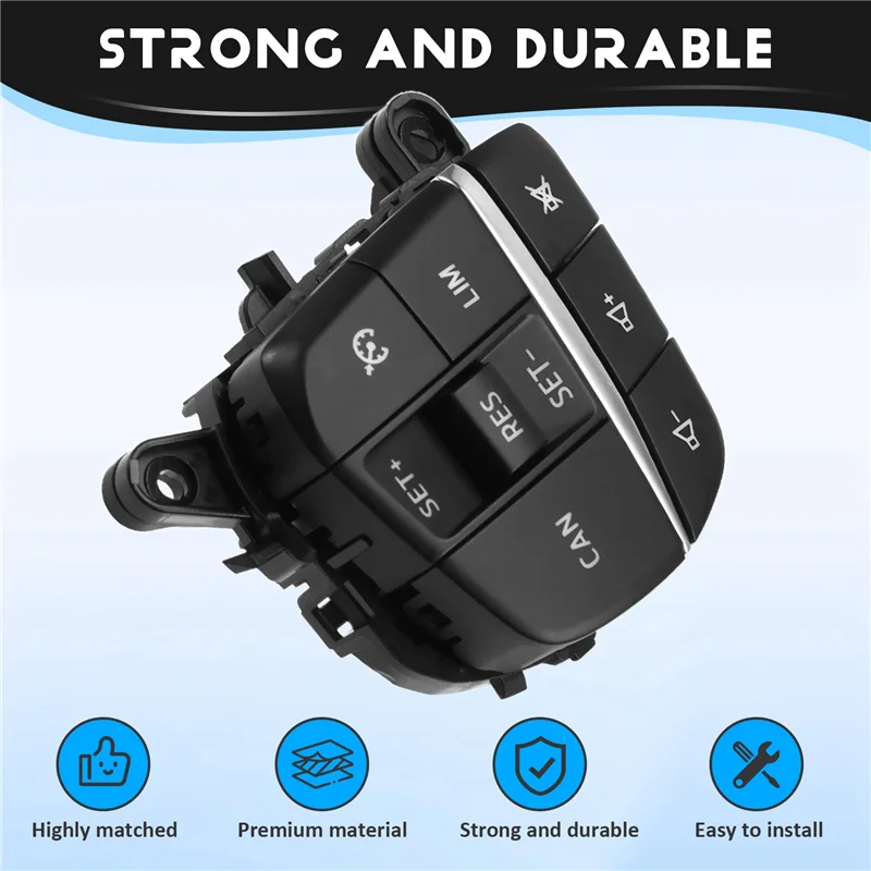 

A21F-H1BT-9E740-DB Left Steering Wheel Switch Audio Volume Cruise Control Button For Ford Fiesta MK4 Focus Sharpness 2019-21