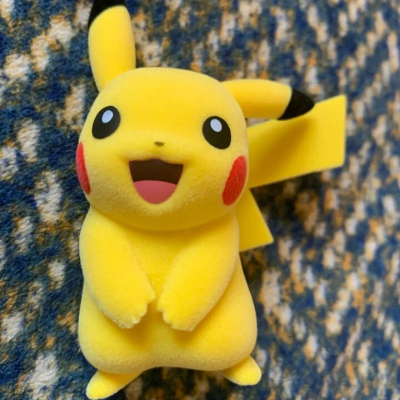

Funism Pokemon Flocked Series Figure Pikachu Ornament Pokemon Horizon Merchandise Trendy Toy Room Decoration Gift For Collectors