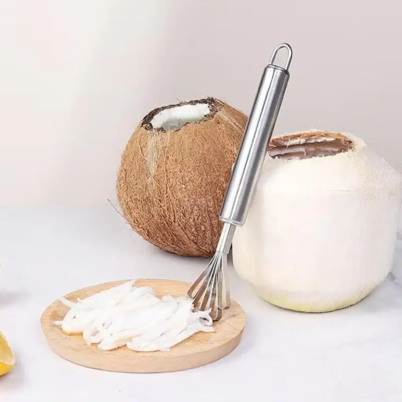 

Stainless Steel Coconut Grater Multi-Purpose Coconut Meat Removal Tool Melon Fruit Vegetable Fish Scale Scraper Kitchen Supplies