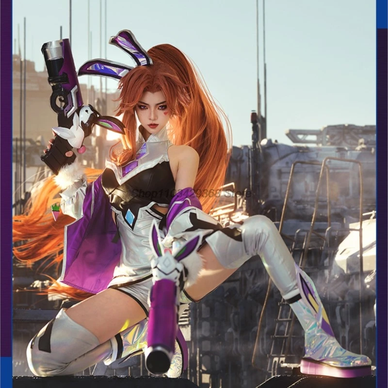 Game LOL cosplay sexy women costume Miss Fortune Pulsefire Caitlyn wig anime figures halloween party dress up girl Anime costume